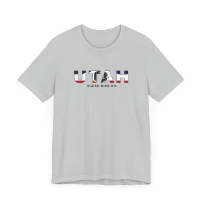 Utah Ogden Mission Flag Title T-shirt - Latter-Day Saint LDS Missionary Gift - Book of Mormon