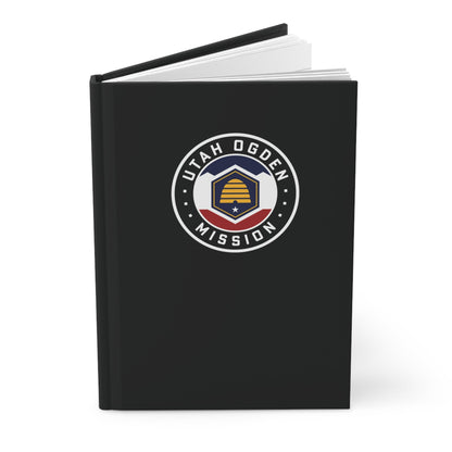 Utah Ogden Mission Logo Design Black Hardcover Journal Matte - Latter-Day Saint LDS Missionary Gift - Book of Mormon