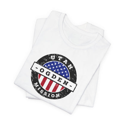 Utah Ogden Mission Vintage Circular USA Flag T-Shirt - Mission Wishlist - LDS Missionary Gift Store