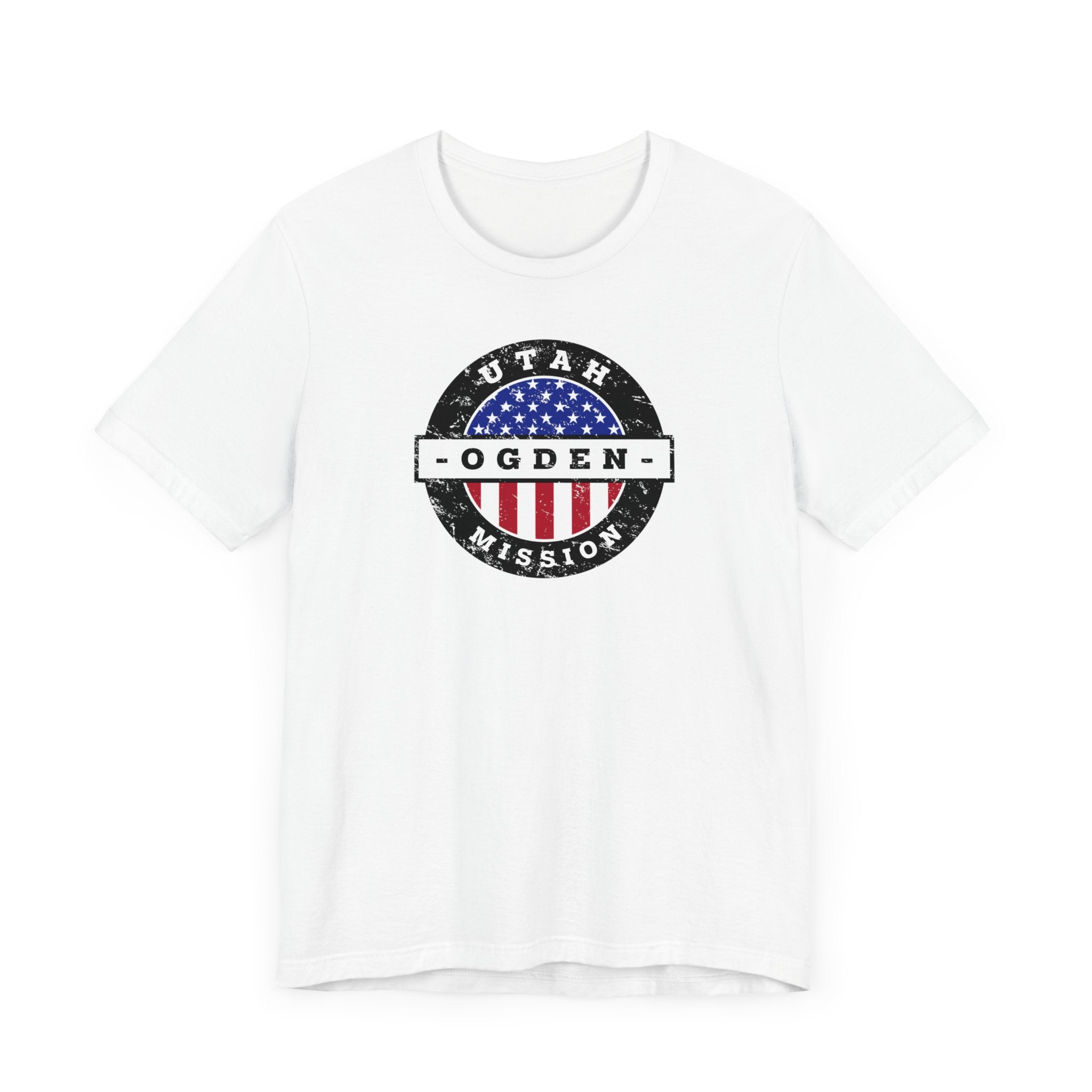 Utah Ogden Mission Vintage Circular USA Flag T-Shirt - Mission Wishlist - LDS Missionary Gift Store