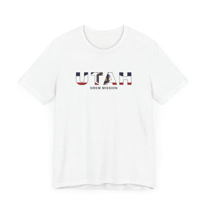 Utah Orem Mission Flag Title T-shirt - Latter-Day Saint LDS Missionary Gift - Book of Mormon