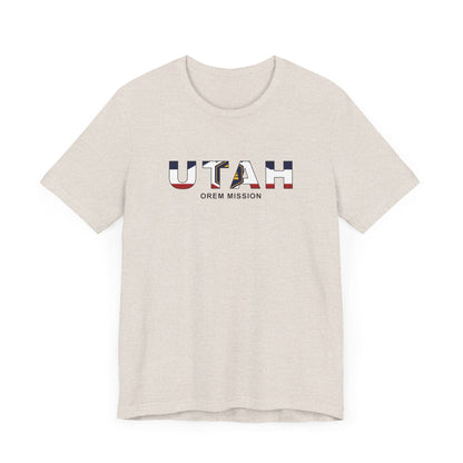 Utah Orem Mission Flag Title T-shirt - Latter-Day Saint LDS Missionary Gift - Book of Mormon