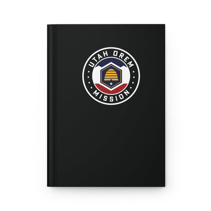 Utah Orem Mission Logo Design Black Hardcover Journal Matte - Latter-Day Saint LDS Missionary Gift - Book of Mormon