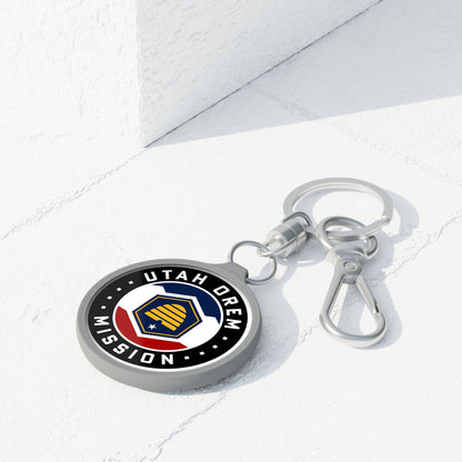Utah Orem Mission State Flag Logo Key Tag - Latter-Day Saint LDS Missionary Gift - Book of Mormon