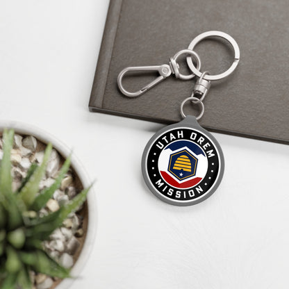 Utah Orem Mission State Flag Logo Key Tag - Latter-Day Saint LDS Missionary Gift - Book of Mormon