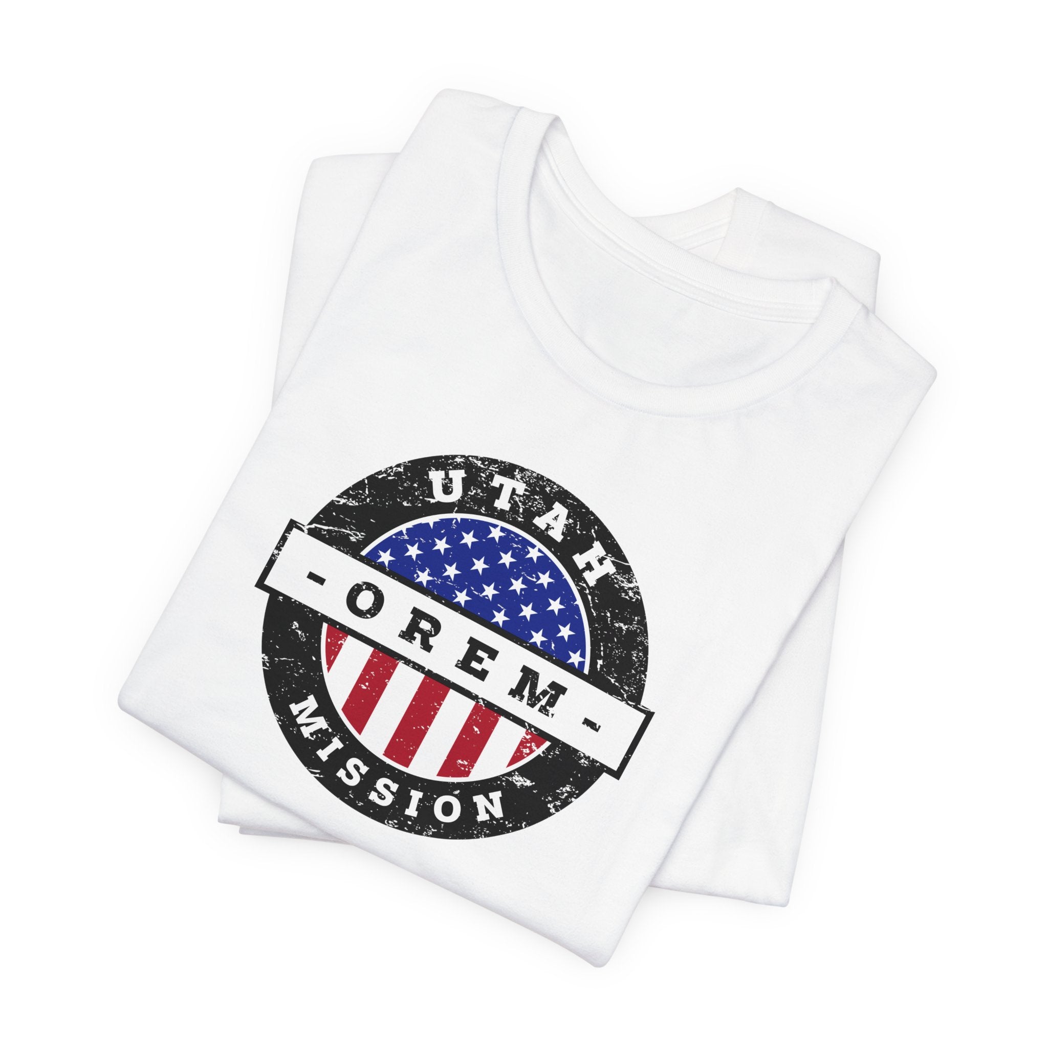 Utah Orem Mission Vintage Circular USA Flag T-Shirt - Latter-Day Saint LDS Missionary Gift - Book of Mormon