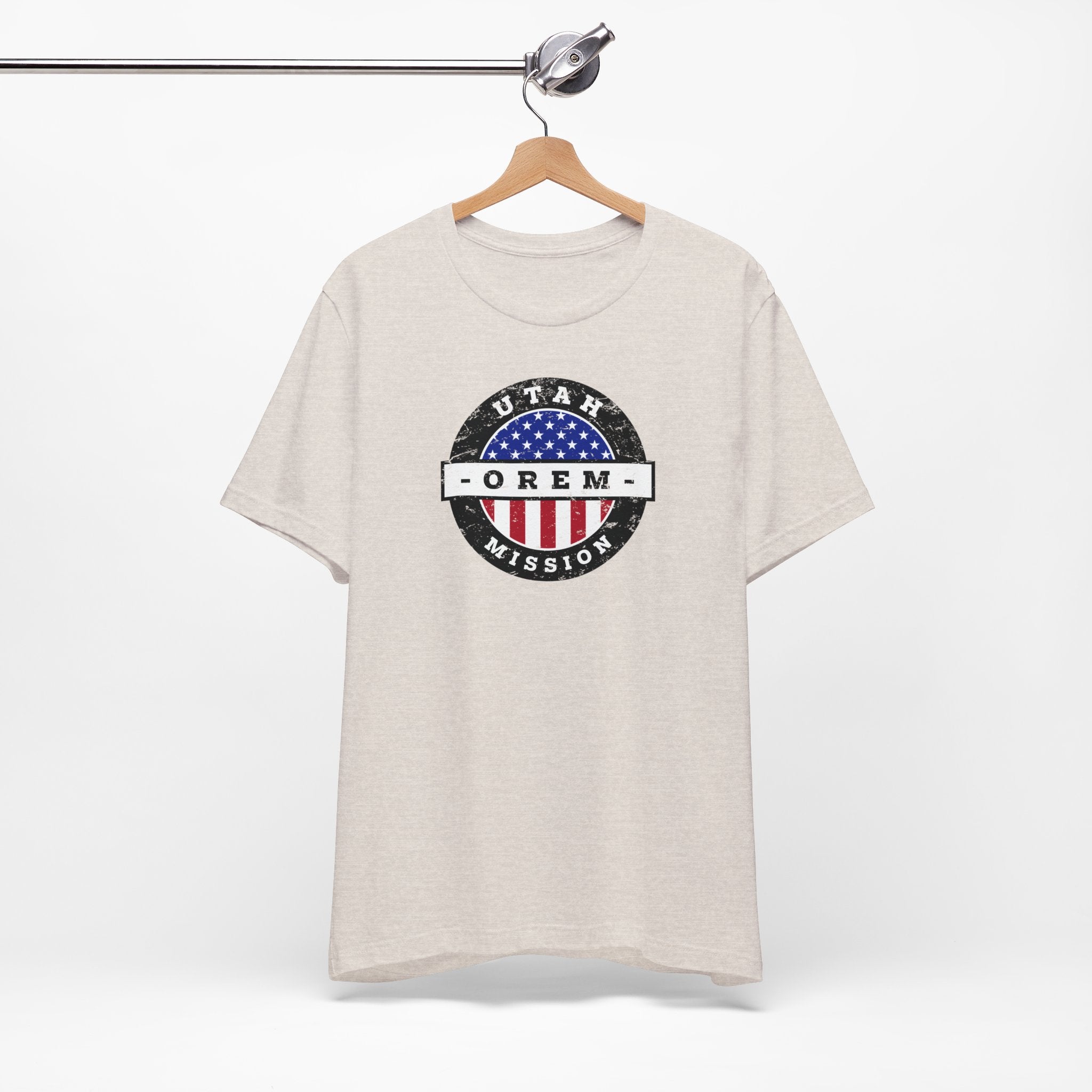 Utah Orem Mission Vintage Circular USA Flag T-Shirt - Latter-Day Saint LDS Missionary Gift - Book of Mormon