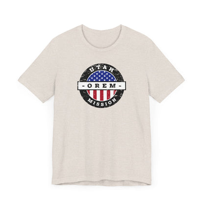 Utah Orem Mission Vintage Circular USA Flag T-Shirt - Latter-Day Saint LDS Missionary Gift - Book of Mormon