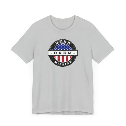 Utah Orem Mission Vintage Circular USA Flag T-Shirt - Latter-Day Saint LDS Missionary Gift - Book of Mormon