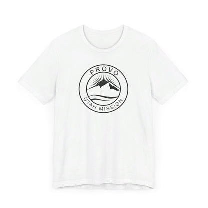 Utah Provo Mission Circular Monochrome Logo T-Shirt - Latter-Day Saint LDS Missionary Gift - Book of Mormon