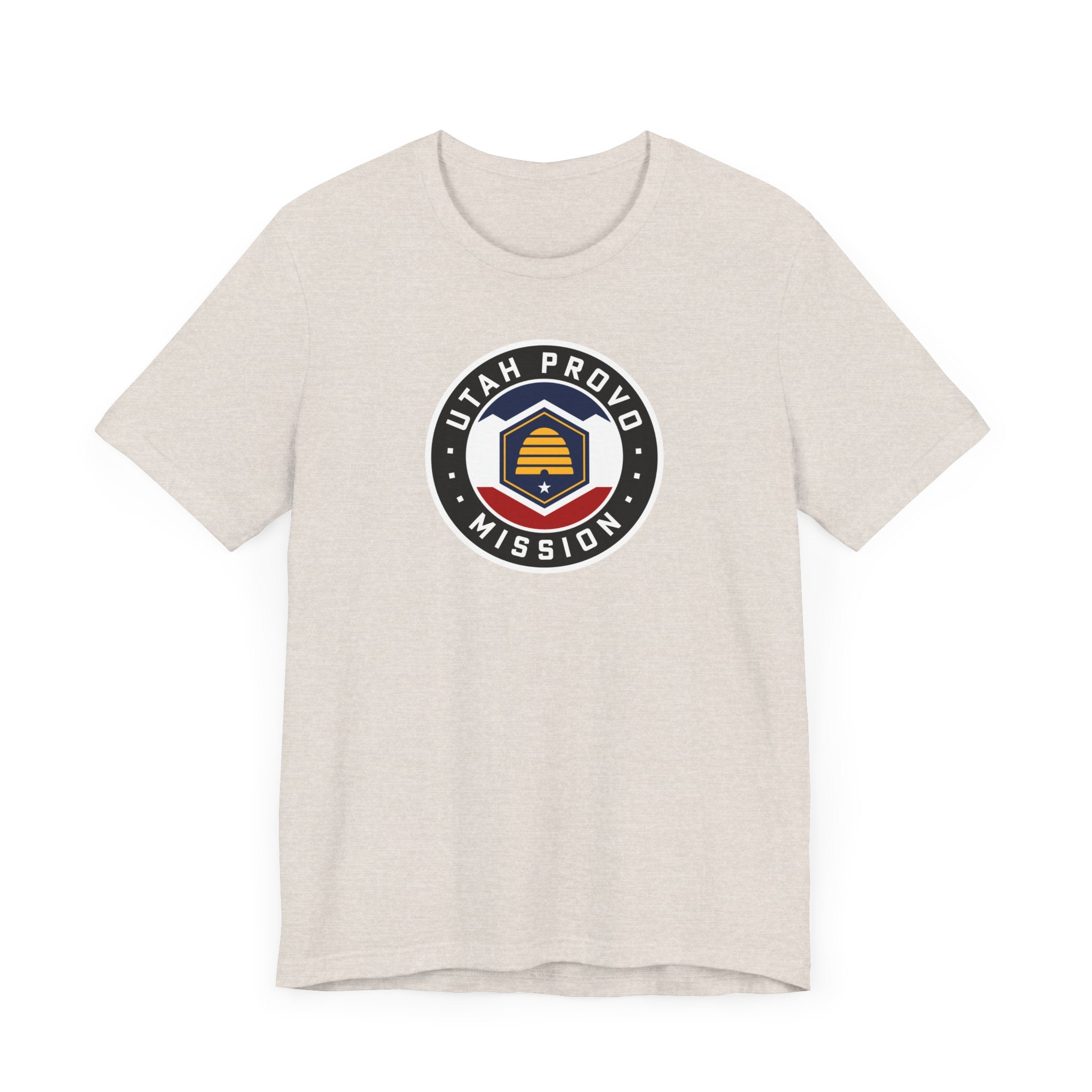 Utah Provo Mission State Flag Logo (Black Border) T-shirt - Latter-Day Saint LDS Missionary Gift - Book of Mormon