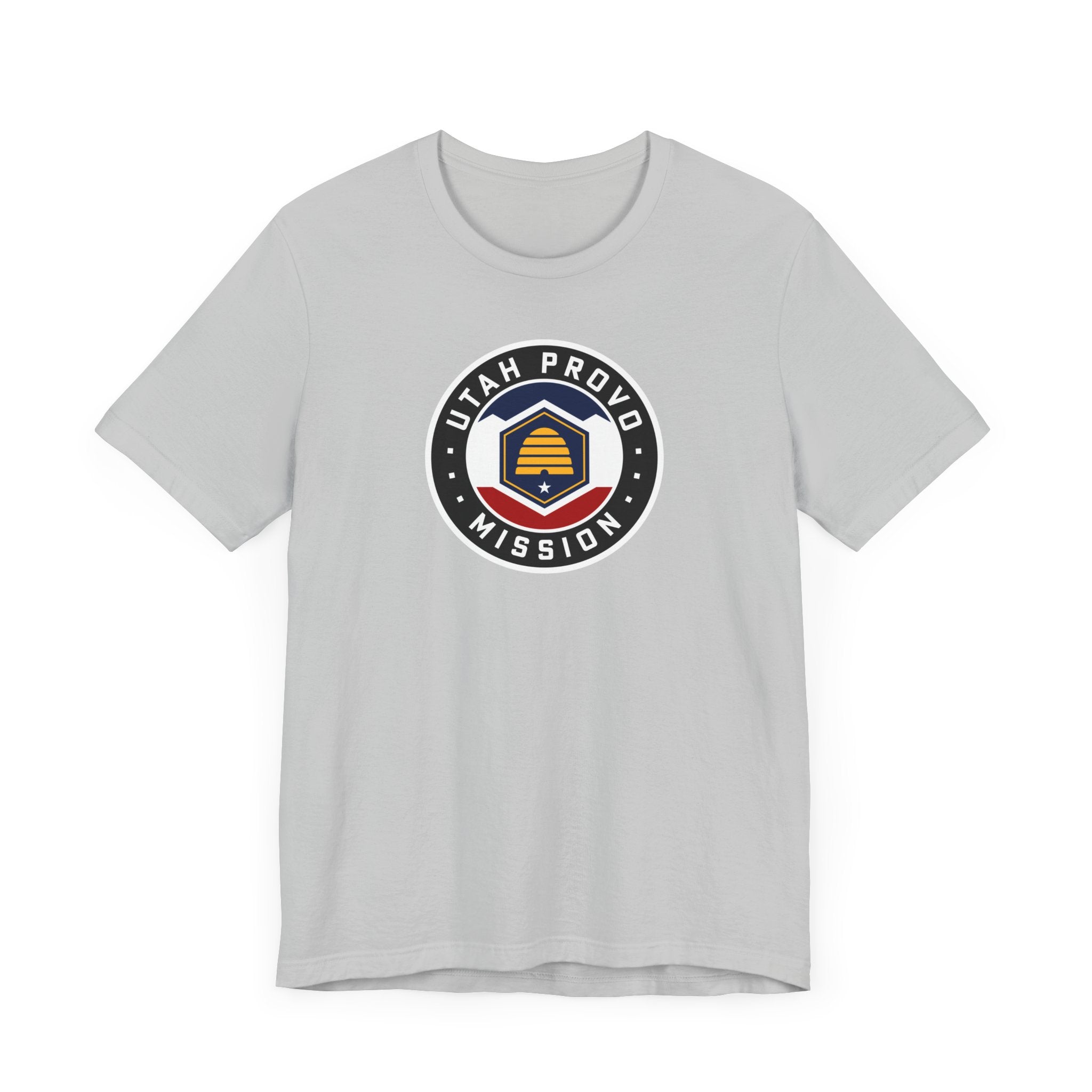 Utah Provo Mission State Flag Logo (Black Border) T-shirt - Latter-Day Saint LDS Missionary Gift - Book of Mormon