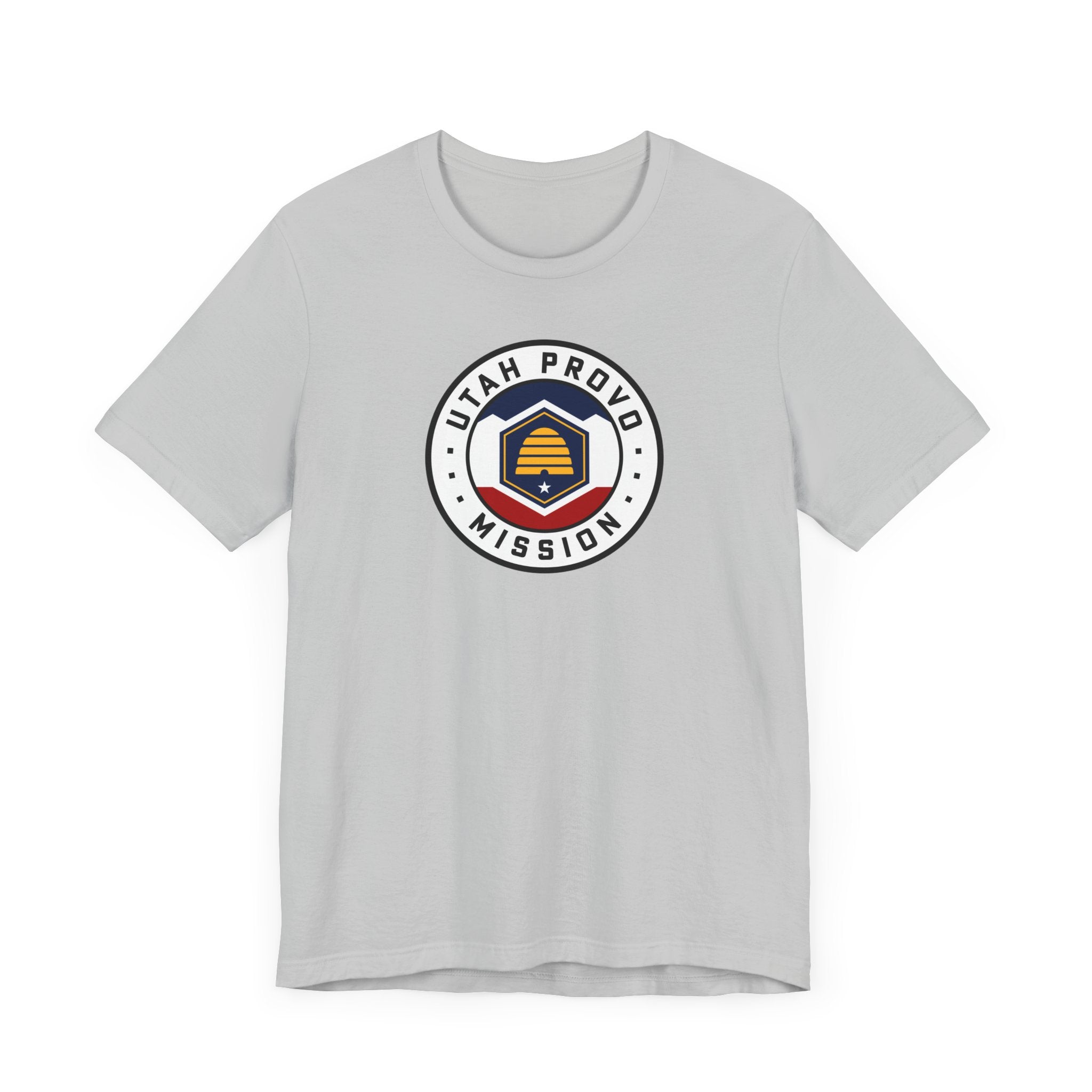 Utah Provo Mission State Flag Logo (White Border) T-shirt - Latter-Day Saint LDS Missionary Gift - Book of Mormon