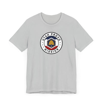 Utah Provo Mission State Flag Logo (White Border) T-shirt - Latter-Day Saint LDS Missionary Gift - Book of Mormon