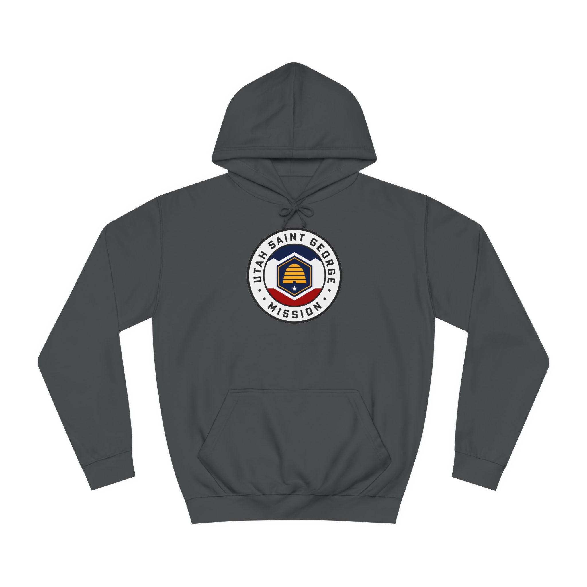 Utah Saint George Mission State Flag Logo (White Border) College Hoodie