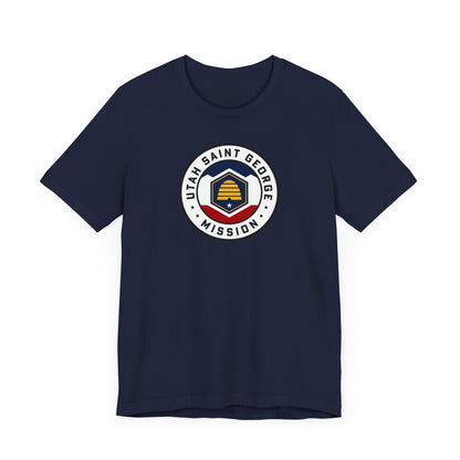 Utah Saint George Mission State Flag Logo (White Border) T-shirt - Latter-Day Saint LDS Missionary Gift - Book of Mormon