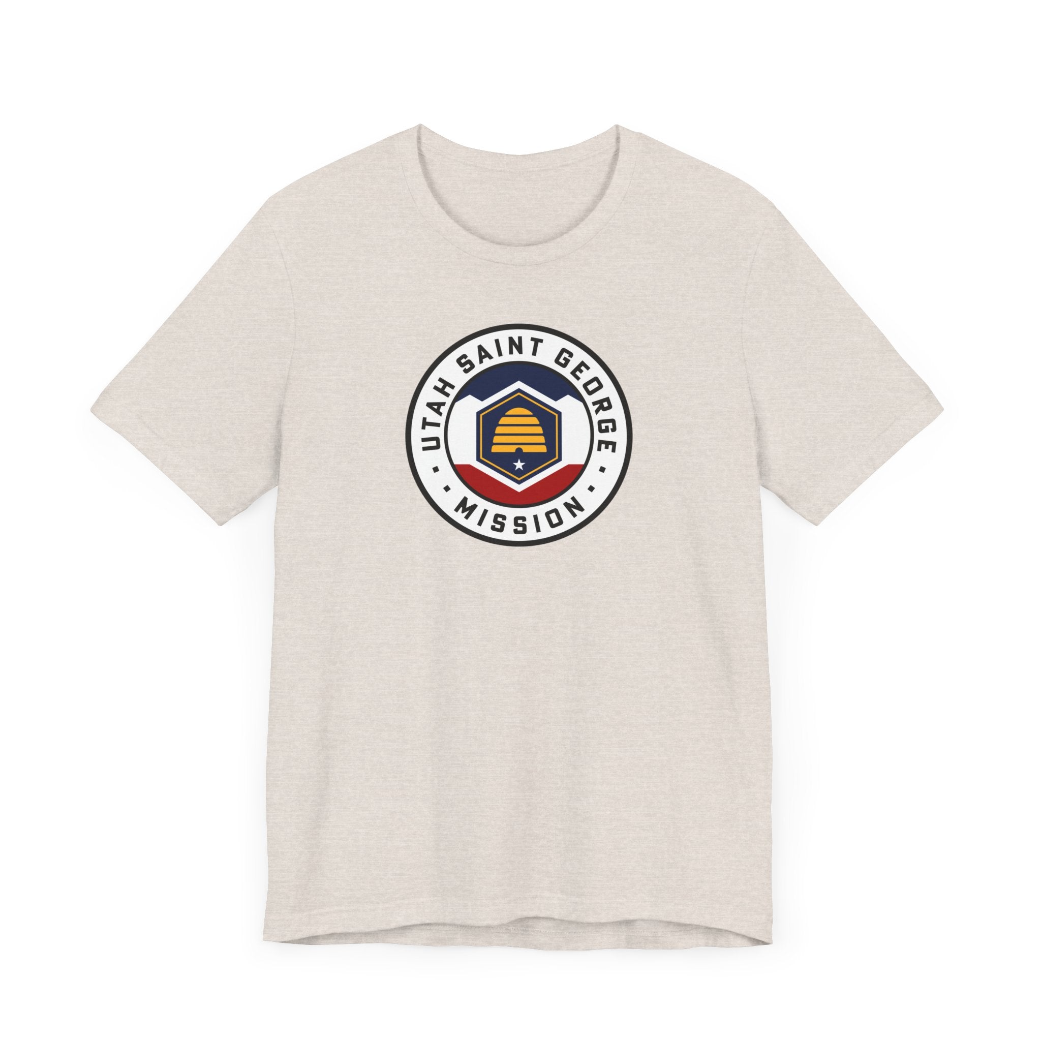 Utah Saint George Mission State Flag Logo (White Border) T-shirt - Latter-Day Saint LDS Missionary Gift - Book of Mormon