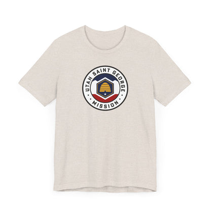 Utah Saint George Mission State Flag Logo (White Border) T-shirt - Latter-Day Saint LDS Missionary Gift - Book of Mormon