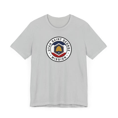 Utah Saint George Mission State Flag Logo (White Border) T-shirt - Latter-Day Saint LDS Missionary Gift - Book of Mormon