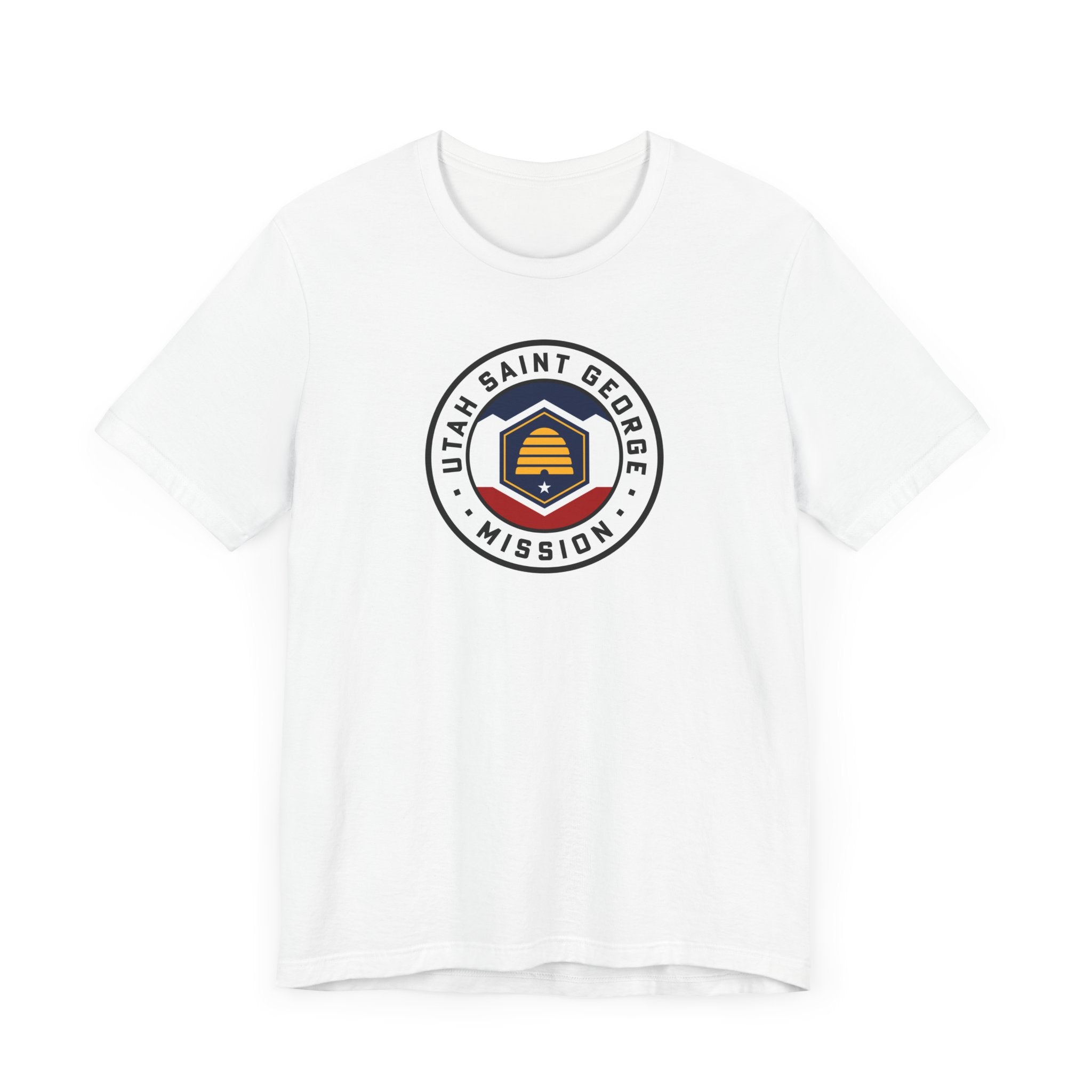 Utah Saint George Mission State Flag Logo (White Border) T-shirt - Latter-Day Saint LDS Missionary Gift - Book of Mormon