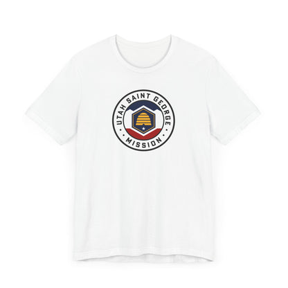 Utah Saint George Mission State Flag Logo (White Border) T-shirt - Latter-Day Saint LDS Missionary Gift - Book of Mormon