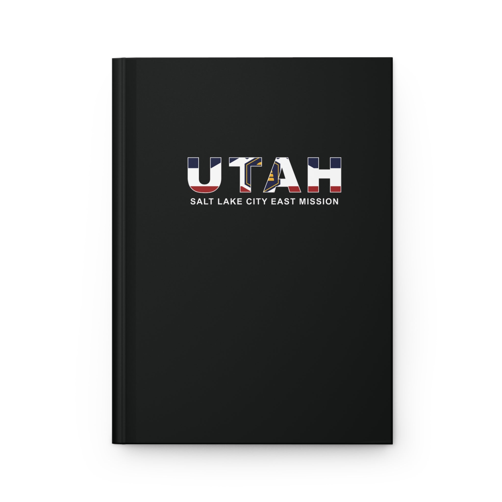 Utah Salt Lake City East Mission Flag Title Black Hardcover Journal Matte - Latter-Day Saint LDS Missionary Gift - Book of Mormon