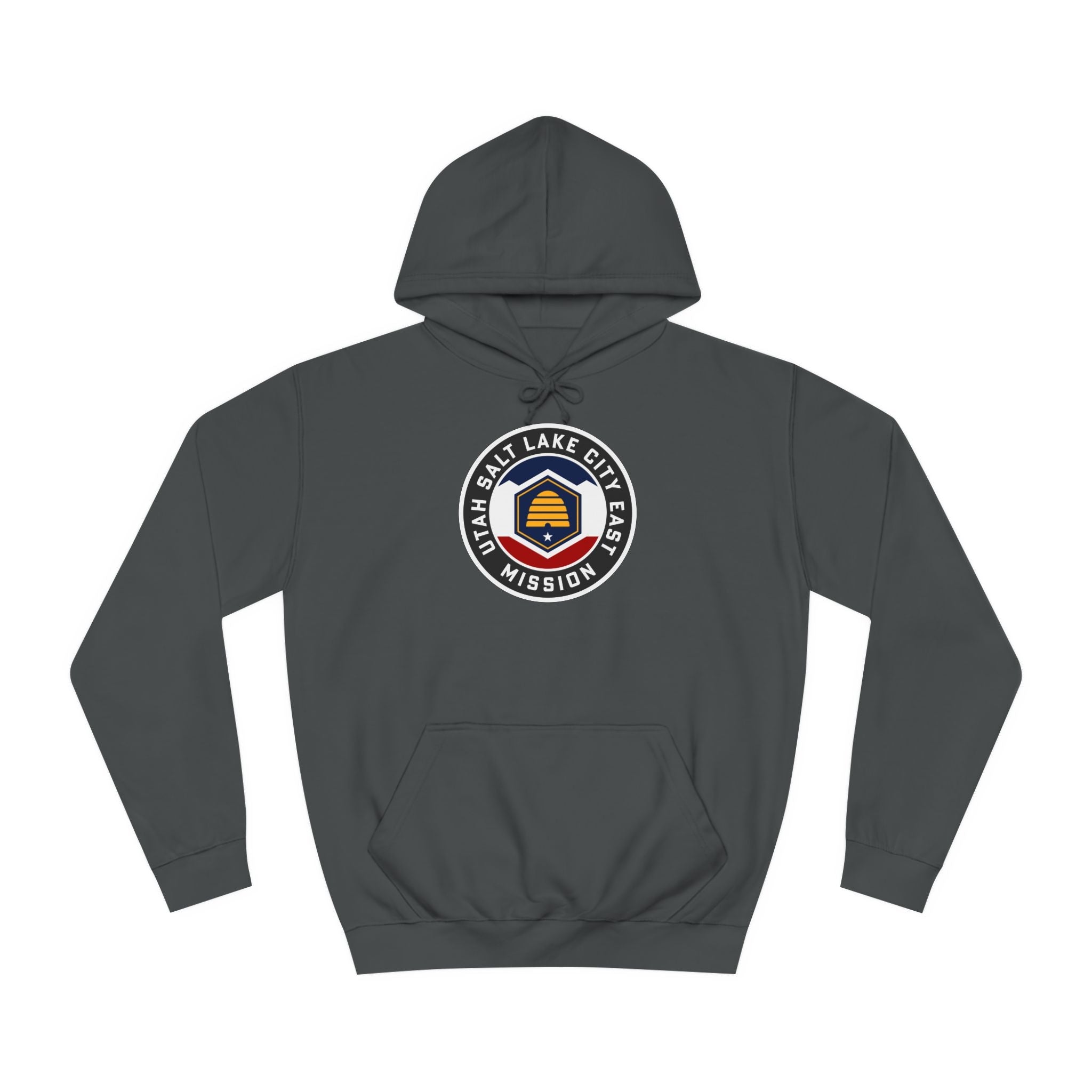 Utah Salt Lake City East Mission State Flag Logo (Black Border) College Hoodie