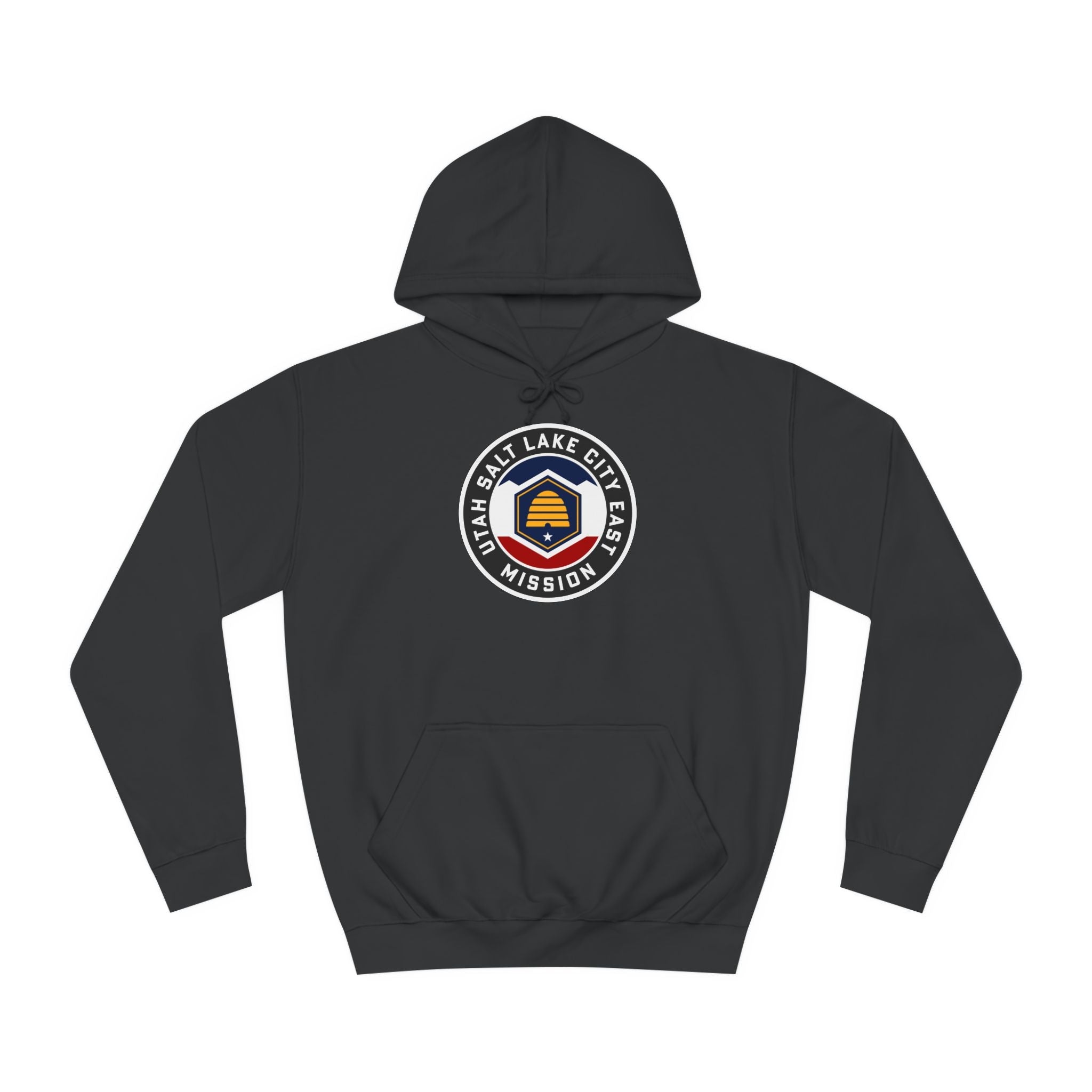 Utah Salt Lake City East Mission State Flag Logo (Black Border) College Hoodie