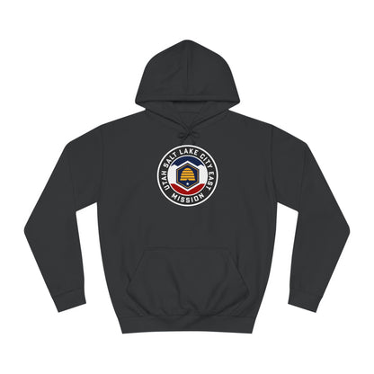 Utah Salt Lake City East Mission State Flag Logo (Black Border) College Hoodie