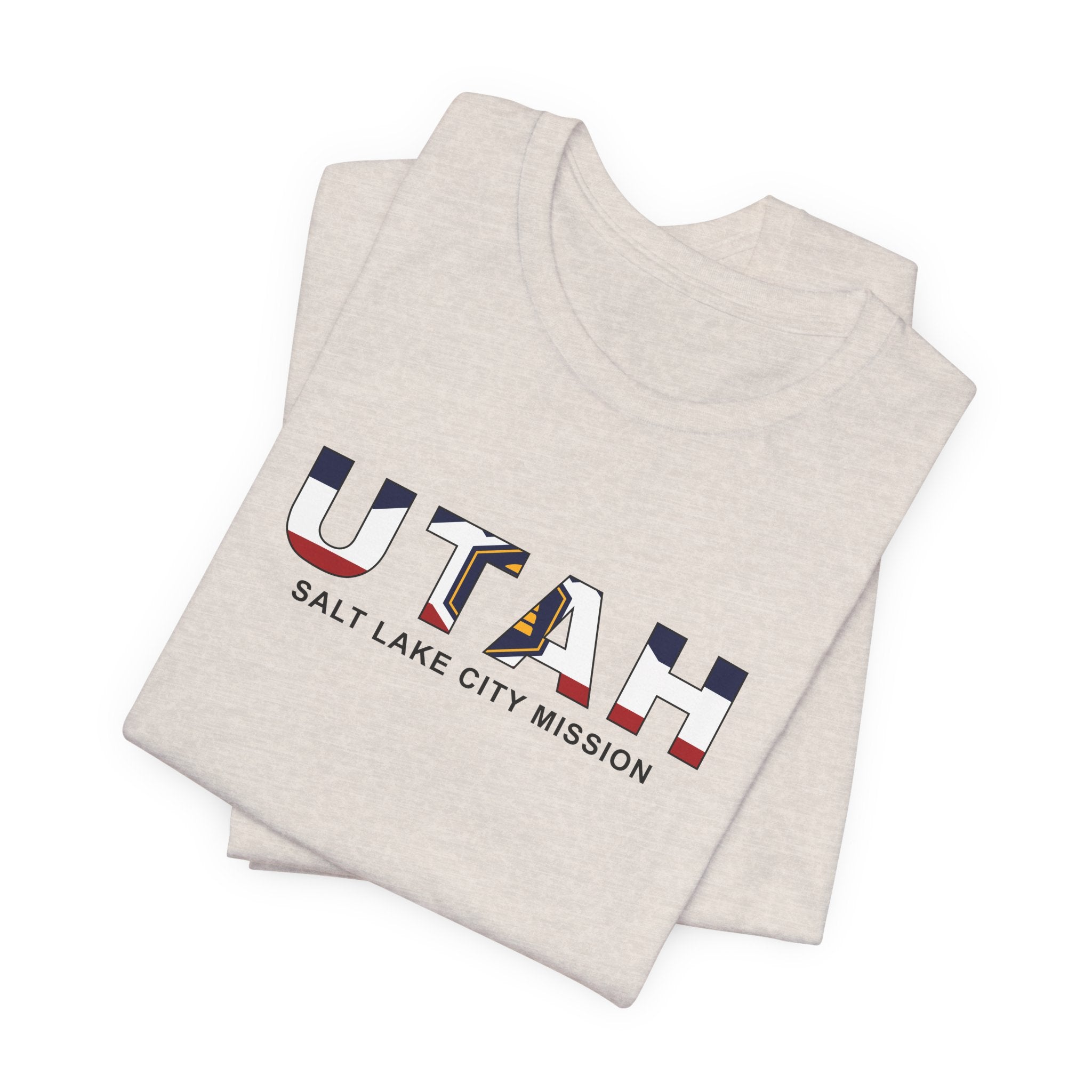 Utah Salt Lake City Mission Flag Title T-shirt - Latter-Day Saint LDS Missionary Gift - Book of Mormon