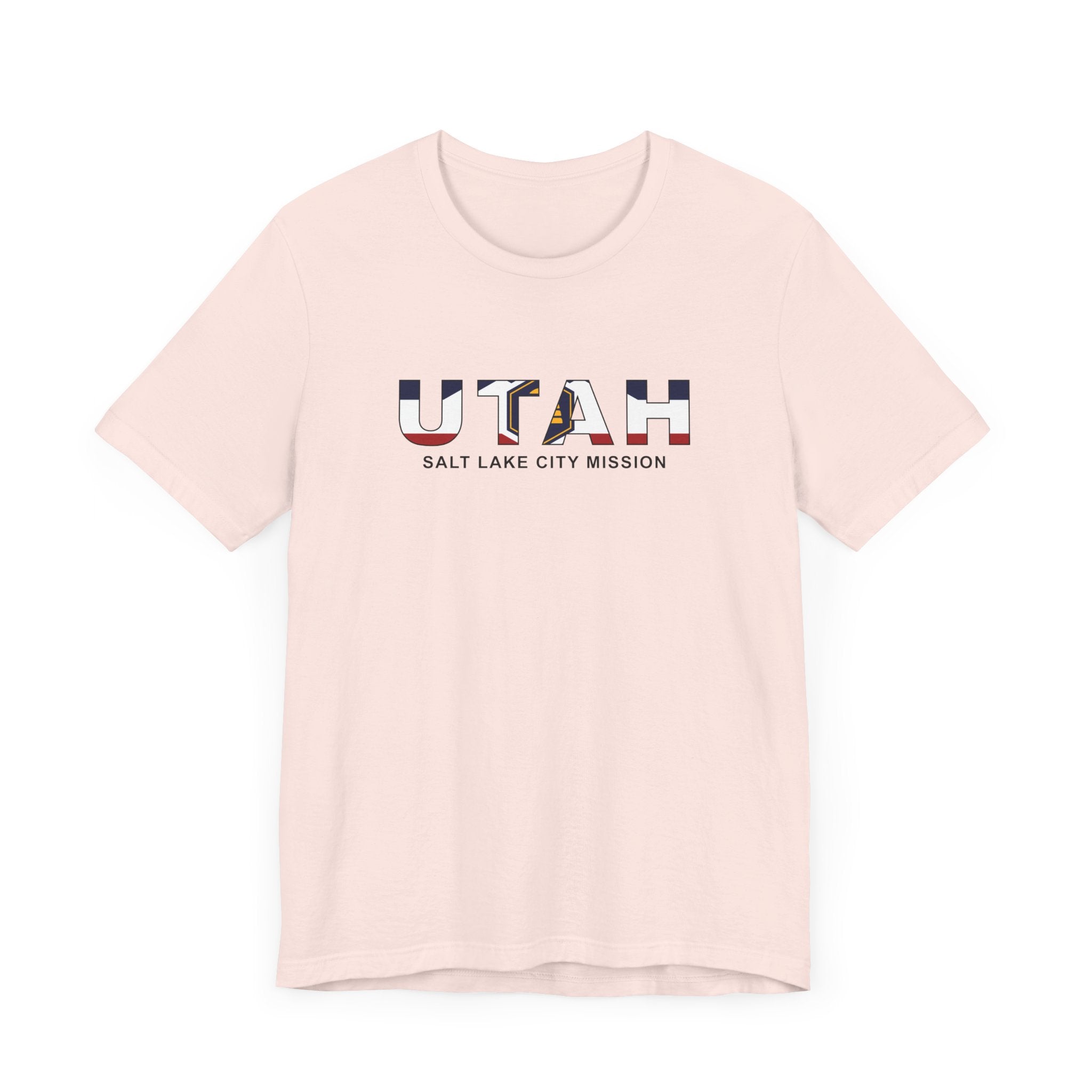 Utah Salt Lake City Mission Flag Title T-shirt - Latter-Day Saint LDS Missionary Gift - Book of Mormon