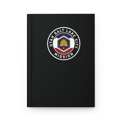 Utah Salt Lake City Mission Logo Design Black Hardcover Journal Matte - Latter-Day Saint LDS Missionary Gift - Book of Mormon