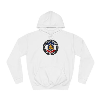 Utah Salt Lake City Mission State Flag Logo (Black Border) College Hoodie