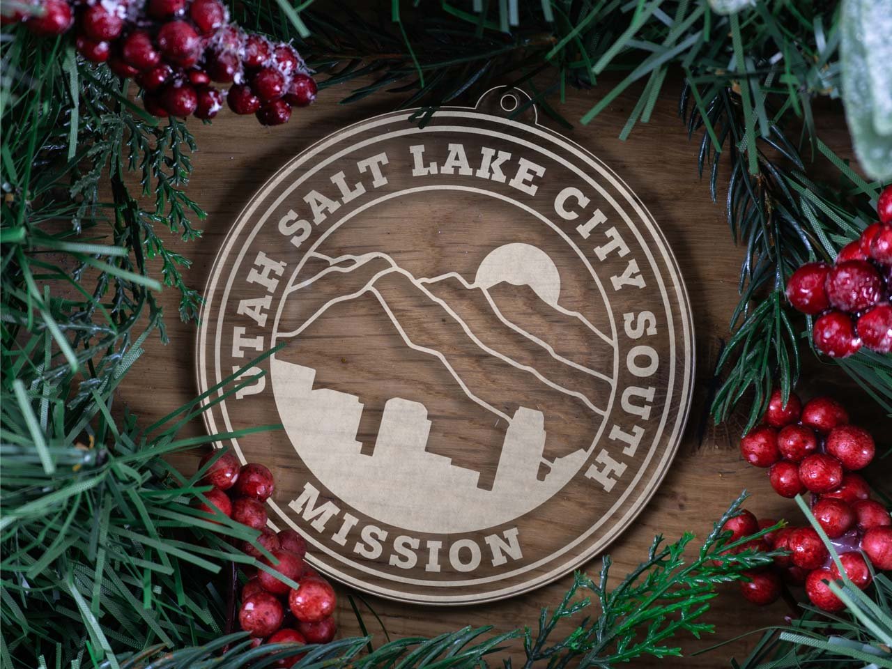 Utah Salt Lake City South Mission Christmas Ornament - Latter-Day Saint LDS Missionary Gift - Book of Mormon