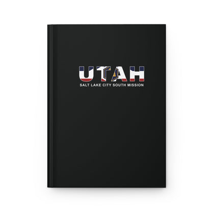 Utah Salt Lake City South Mission Flag Title Black Hardcover Journal Matte - Latter-Day Saint LDS Missionary Gift - Book of Mormon