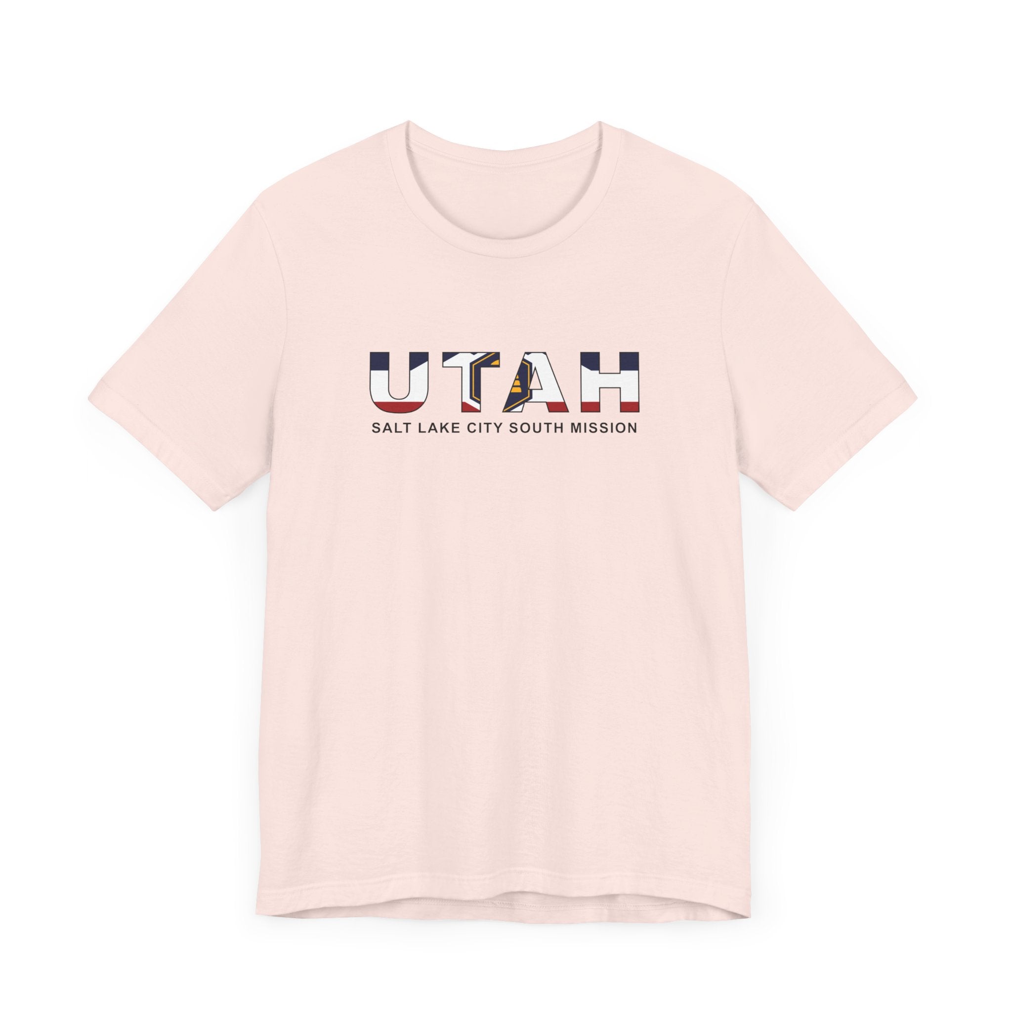 Utah Salt Lake City South Mission Flag Title T-shirt - Latter-Day Saint LDS Missionary Gift - Book of Mormon