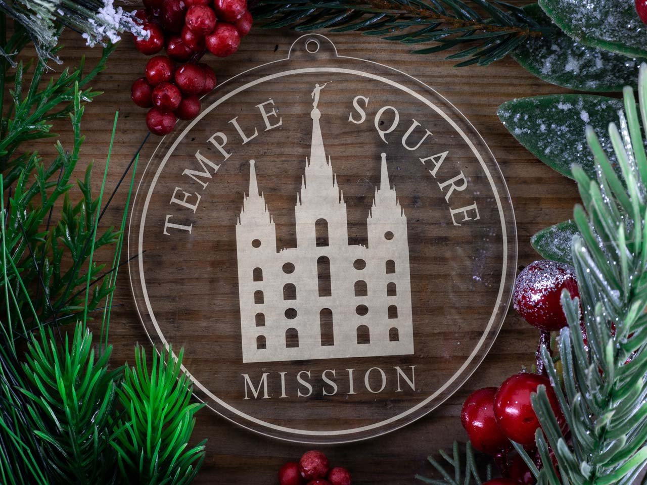 Utah Salt Lake City Temple Square Mission Christmas Ornament - Latter-Day Saint LDS Missionary Gift - Book of Mormon