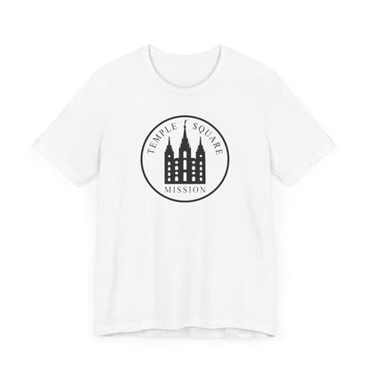 Utah Salt Lake City Temple Square Mission Circular Monochrome Logo T-Shirt - Latter-Day Saint LDS Missionary Gift - Book of Mormon