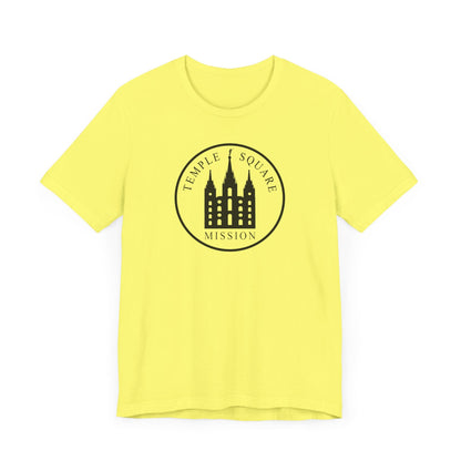 Utah Salt Lake City Temple Square Mission Circular Monochrome Logo T-Shirt - Latter-Day Saint LDS Missionary Gift - Book of Mormon