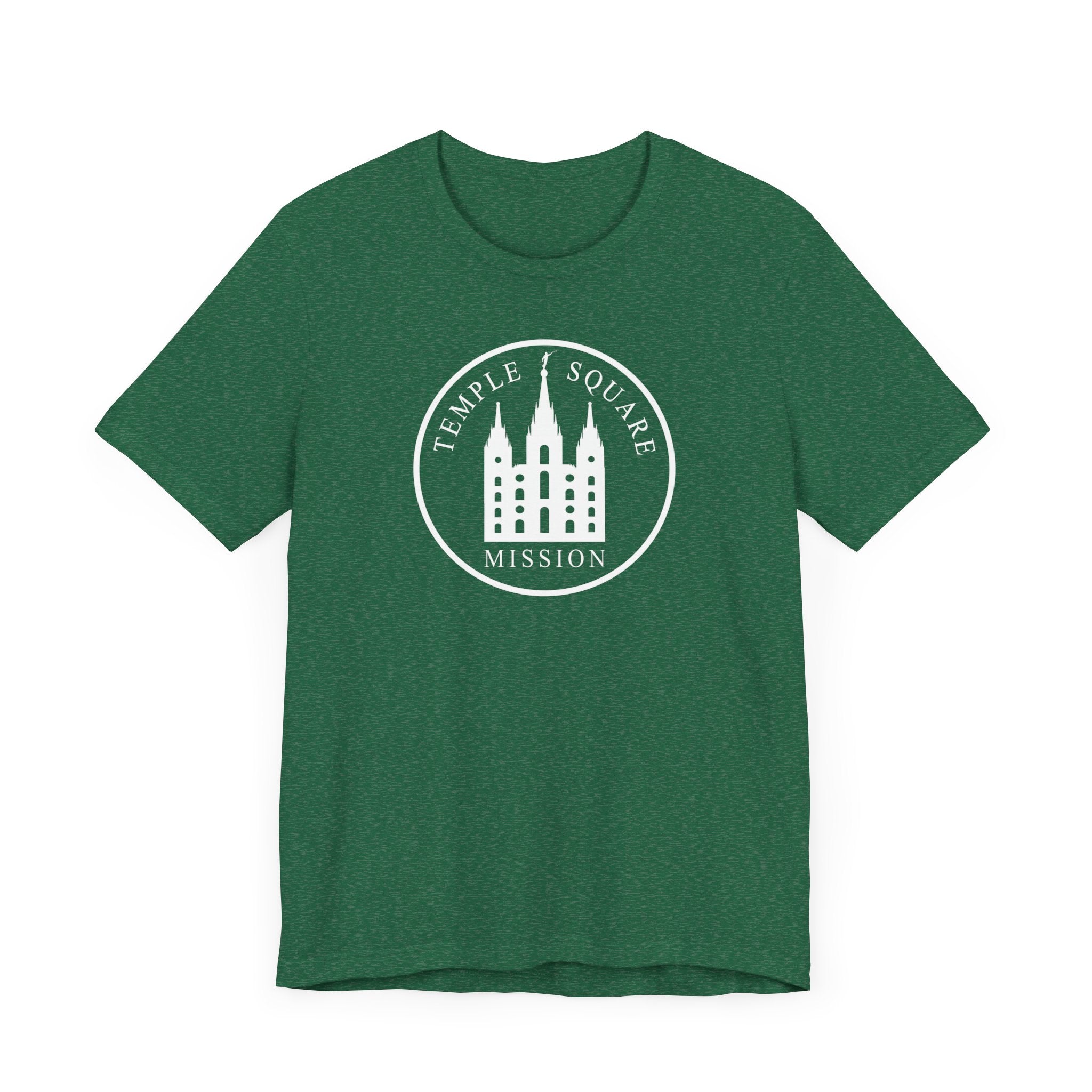 Utah Salt Lake City Temple Square Mission Circular Monochrome Logo T-Shirt - Latter-Day Saint LDS Missionary Gift - Book of Mormon