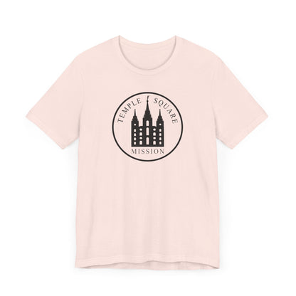 Utah Salt Lake City Temple Square Mission Circular Monochrome Logo T-Shirt - Latter-Day Saint LDS Missionary Gift - Book of Mormon