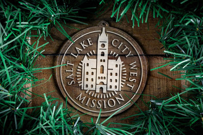 Utah Salt Lake City West Mission Christmas Ornament - Latter-Day Saint LDS Missionary Gift - Book of Mormon