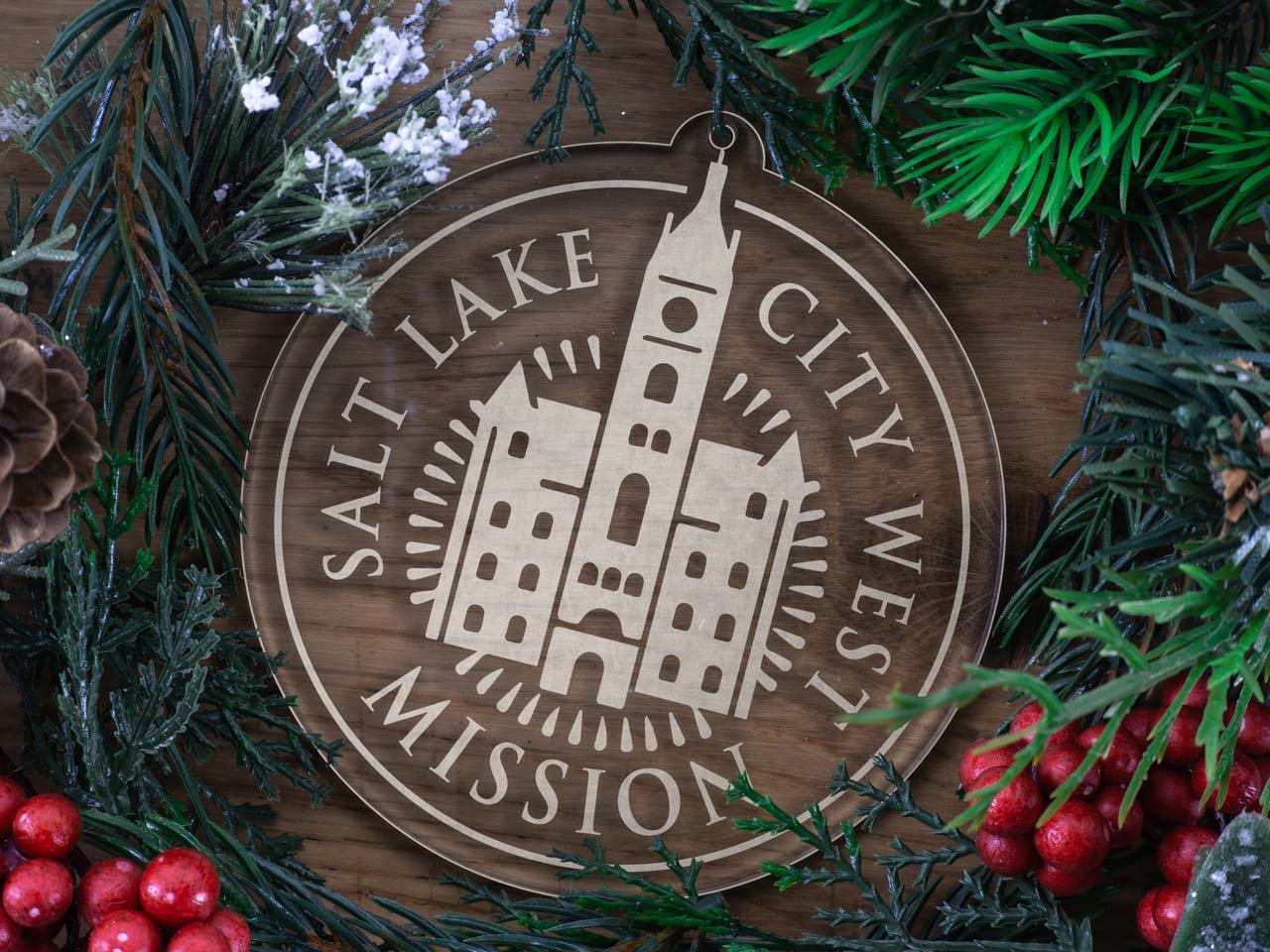 Utah Salt Lake City West Mission Christmas Ornament - Latter-Day Saint LDS Missionary Gift - Book of Mormon