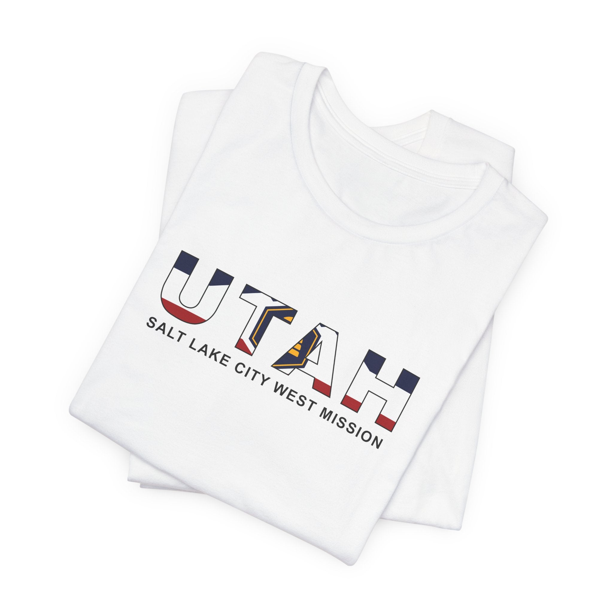 Utah Salt Lake City West Mission Flag Title T-shirt - Latter-Day Saint LDS Missionary Gift - Book of Mormon