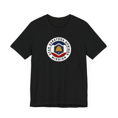 Utah Saratoga Springs Mission State Flag Logo (White Border) T-shirt - Latter-Day Saint LDS Missionary Gift - Book of Mormon