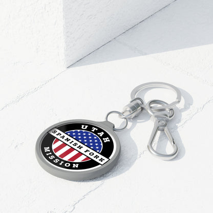 Utah Spanish Fork Mission Circle Flag Key Tag - Latter-Day Saint LDS Missionary Gift - Book of Mormon