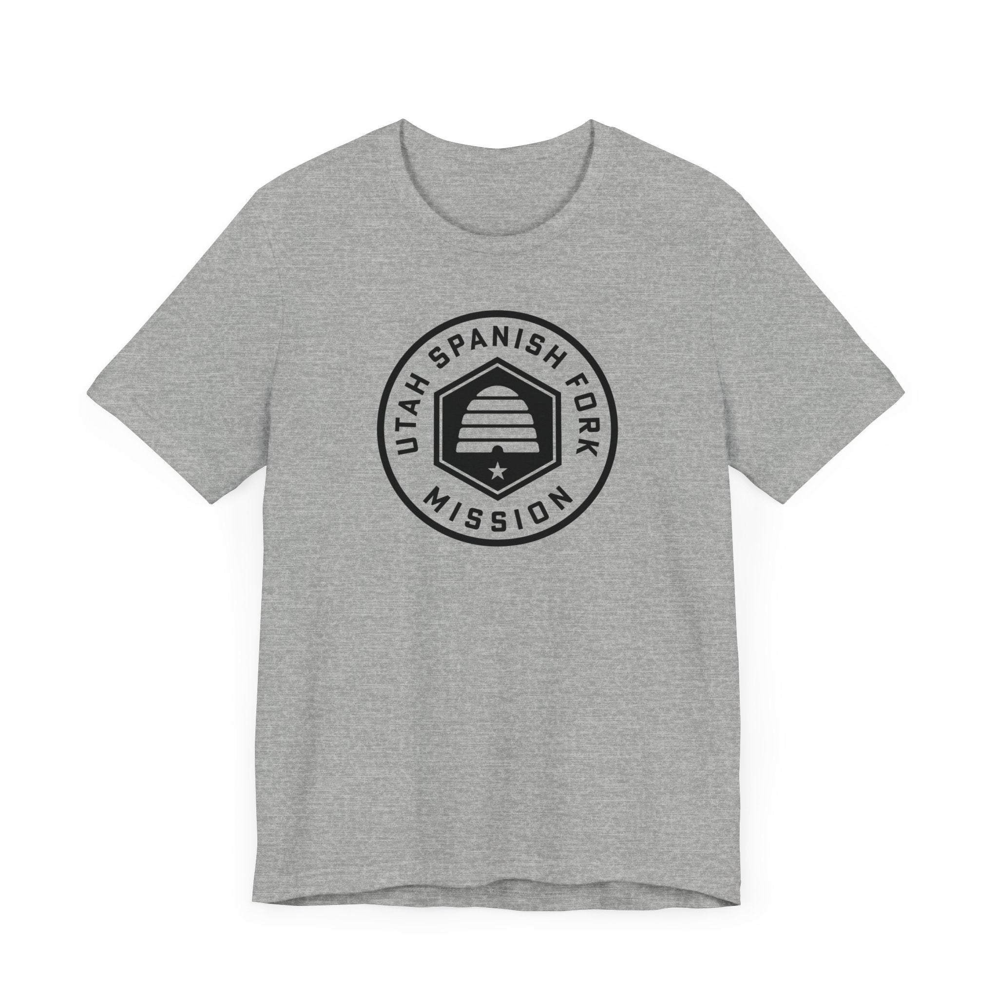 Utah Spanish Fork Mission Circular Monochrome Logo T-Shirt - Latter-Day Saint LDS Missionary Gift - Book of Mormon