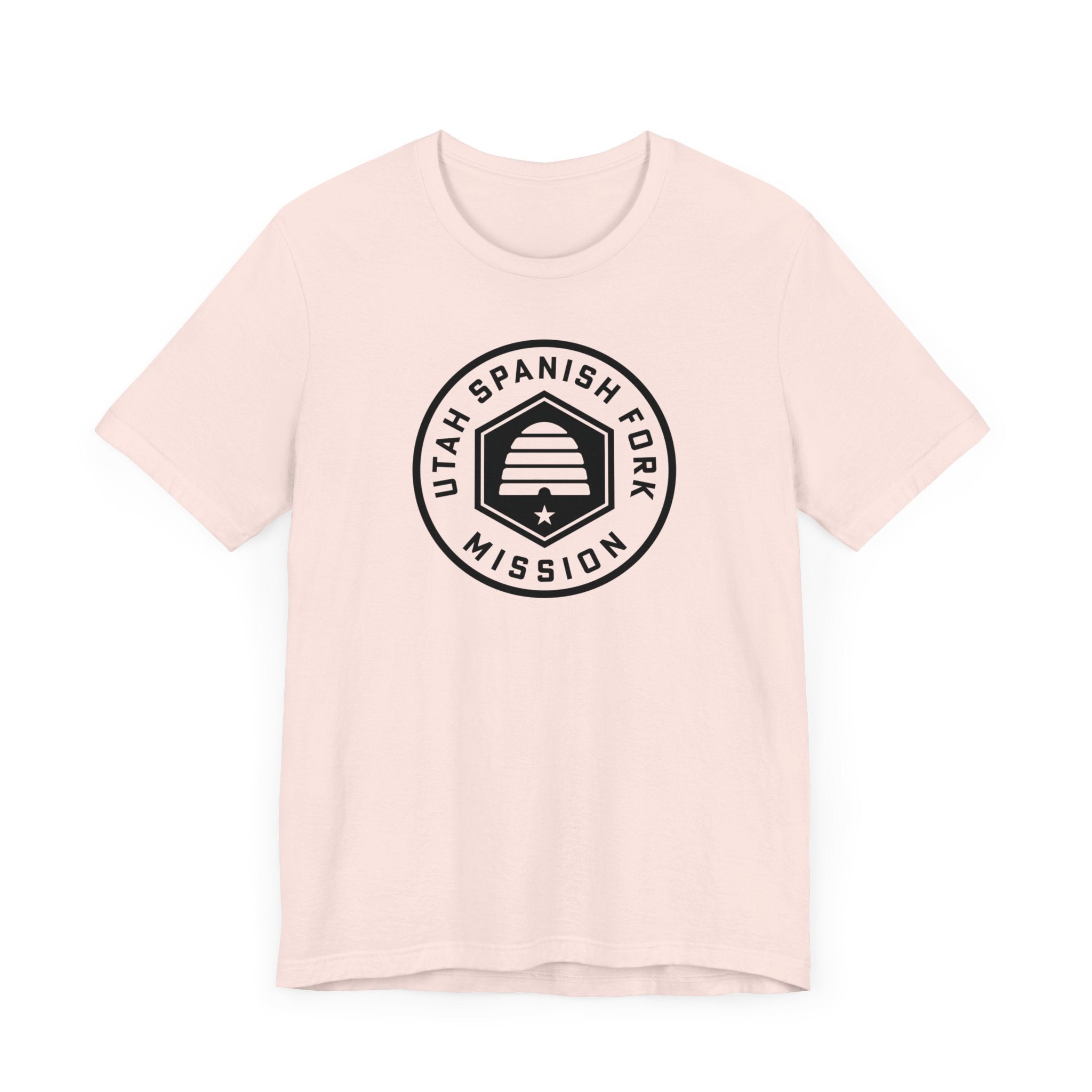 Utah Spanish Fork Mission Circular Monochrome Logo T-Shirt - Latter-Day Saint LDS Missionary Gift - Book of Mormon