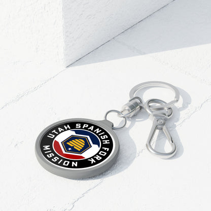 Utah Spanish Fork Mission State Flag Logo Key Tag - Latter-Day Saint LDS Missionary Gift - Book of Mormon