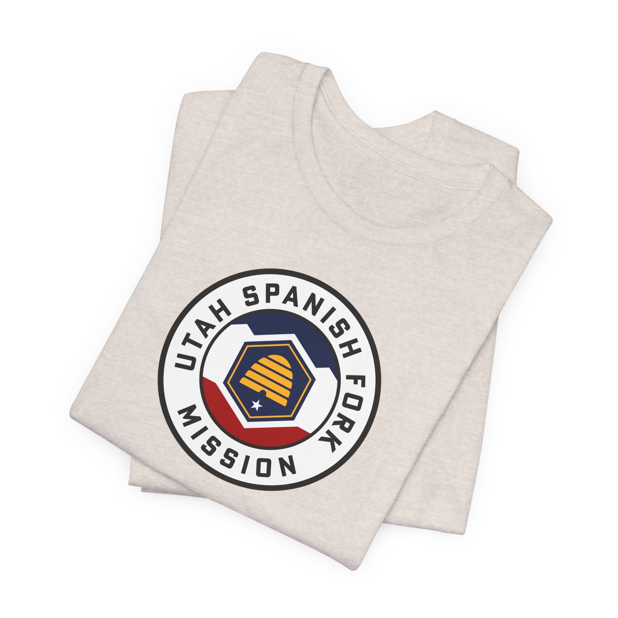 Utah Spanish Fork Mission State Flag Logo (White Border) T-shirt - Latter-Day Saint LDS Missionary Gift - Book of Mormon